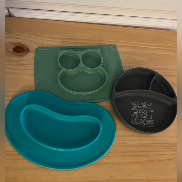Set of three silicone baby plates. Bella tunno wonder plate, nuby brand - Picture 3 of 3